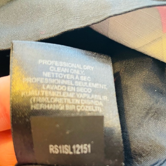 Tibi Black Pink White Abstract Color Block Silk Linen Dress Colorful Career Wear - Picture 9 of 11